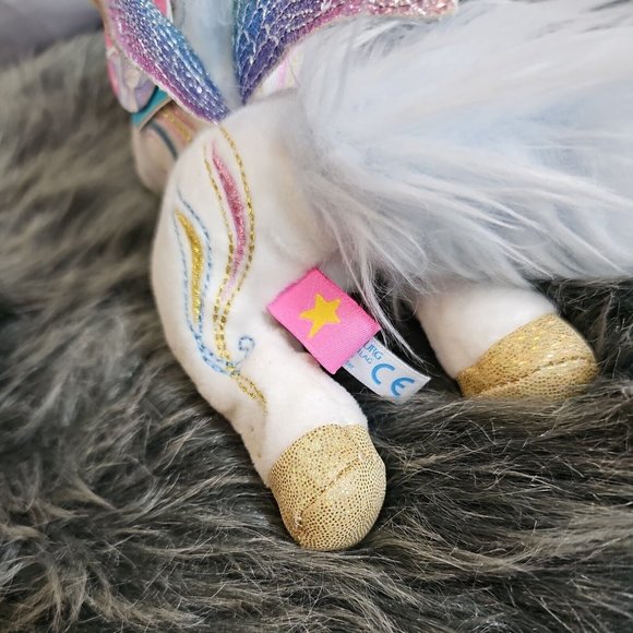 EINHORN PARADIES SKY Unicorn Plush Die Spiegelburg blue cotton candy hair rare - Picture 5 of 8